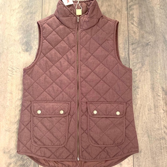 NWT Dark Purple Puffer Vest - Picture 1 of 1